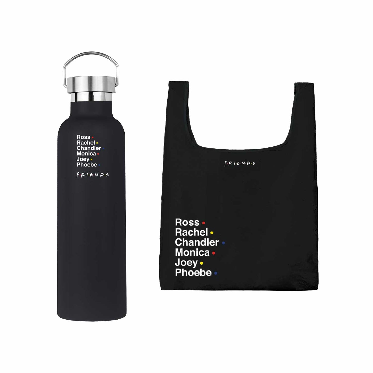 Bundle - 700 ml Metal Handle & Reversible Tote to Lanyard - Characters